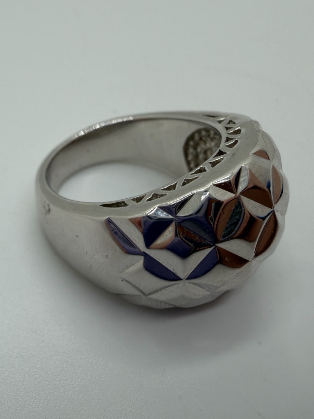 Sterling geometric style ring size 6